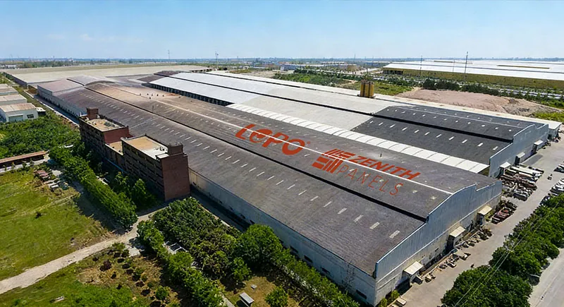 LOPO terracotta factory building exterior showing modern manufacturing facilities